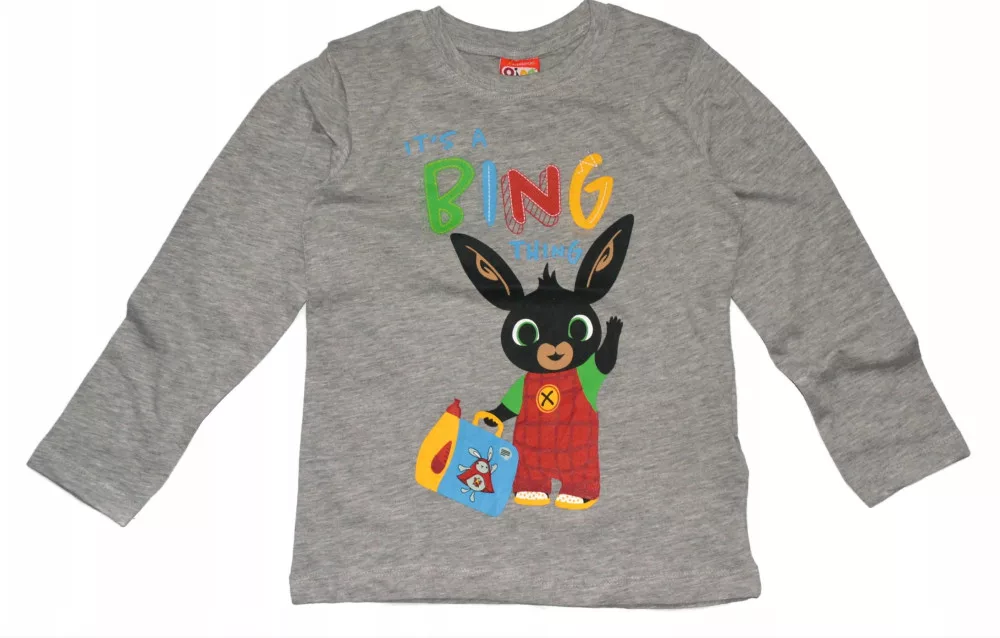 Chlapčenské tričko dlhý rukávom BING Thing sivé