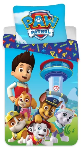 Chlapčenské posteľné obliečky PAW PATROL modré100x135cm/40x60cm