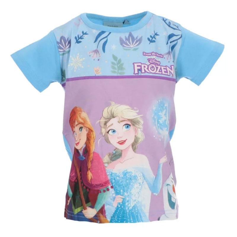 Dievčenské krátke tričko FROZEN modré