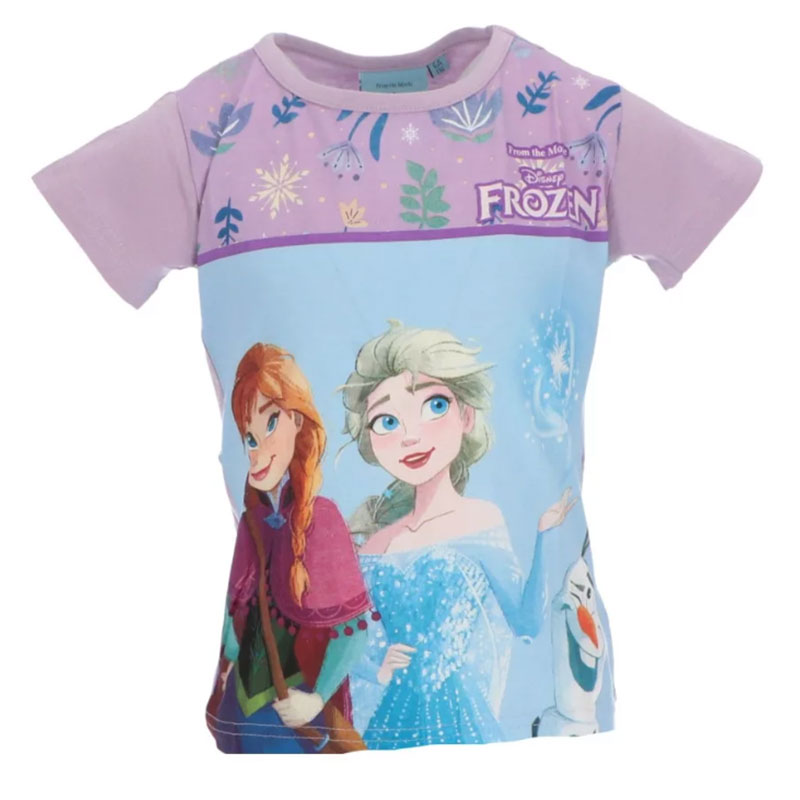 Dievčenské krátke tričko FROZEN fialové