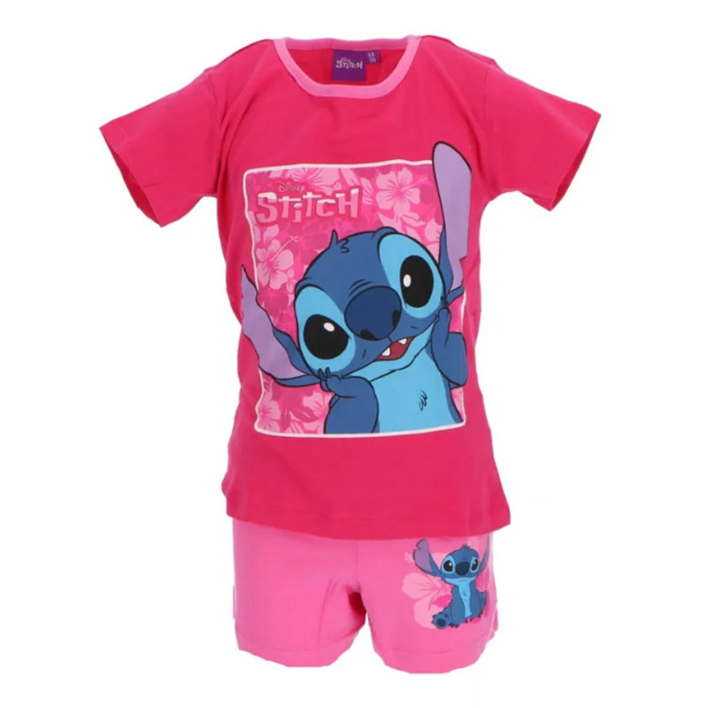 Dievčenské krátke pyžamo LILO & STITCH ružove