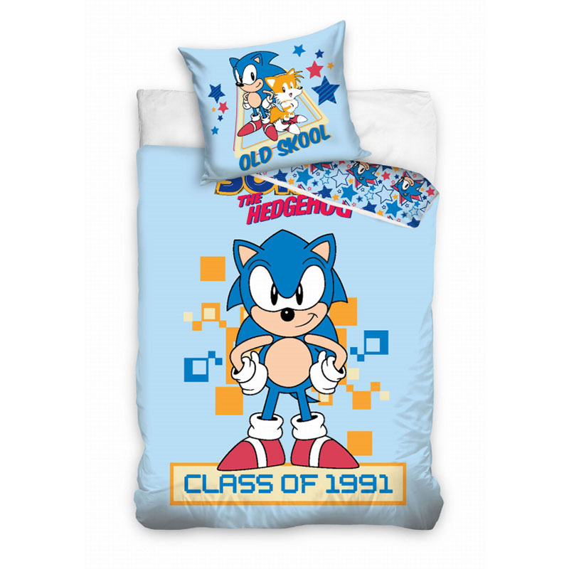 Chlapčenské posteľné obliečky SONIC Old Skool 140x200cm/65x65cm